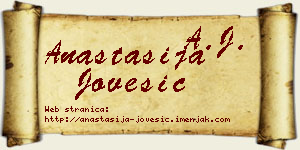 Anastasija Jovešić vizit kartica